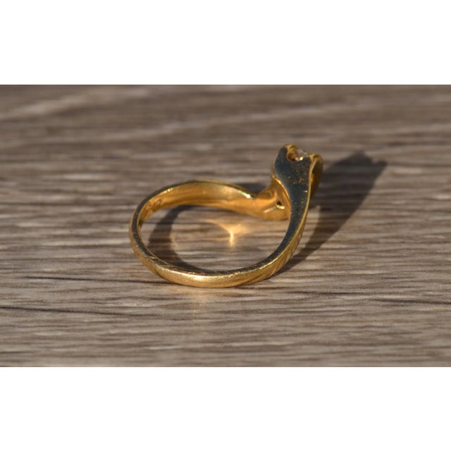 The Tucana: Ladies 14K Gold Modified Bypass Diamond Ring For Sale - Image 4 of 9