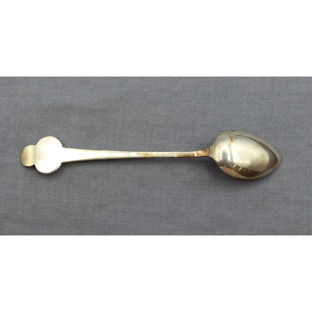 Early-Mid 20th Century Norwegian Set of 9 Gilt 830 Standard Silver Coffee Spoons For Sale - Image 4 of 6