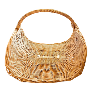 Oversized Vintage Wicker Cut Flower Harvest Basket