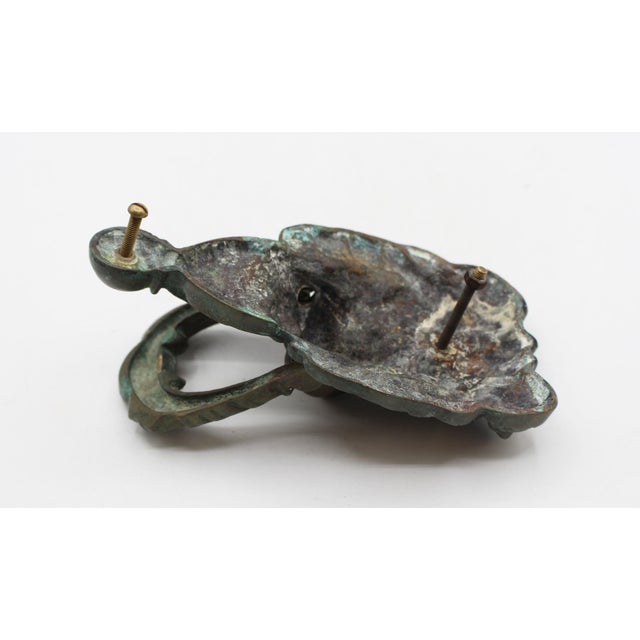 4th Quarter 19th Century Anglo-French Bronze Lion's Head Door Knocker For Sale - Image 4 of 6