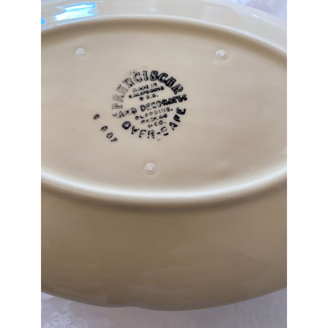 Traditional Vintage Franciscan Gravy Boat With Attached Plate Excellent Condition For Sale - Image 3 of 10