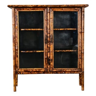 English 19th Century Bamboo Bookcase For Sale