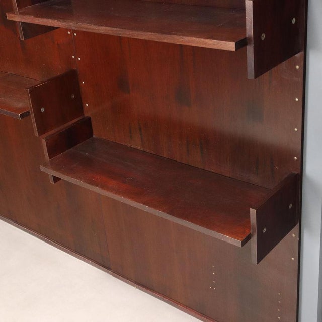 Brown Vintage Wall Bookcase, 1960s For Sale - Image 8 of 11