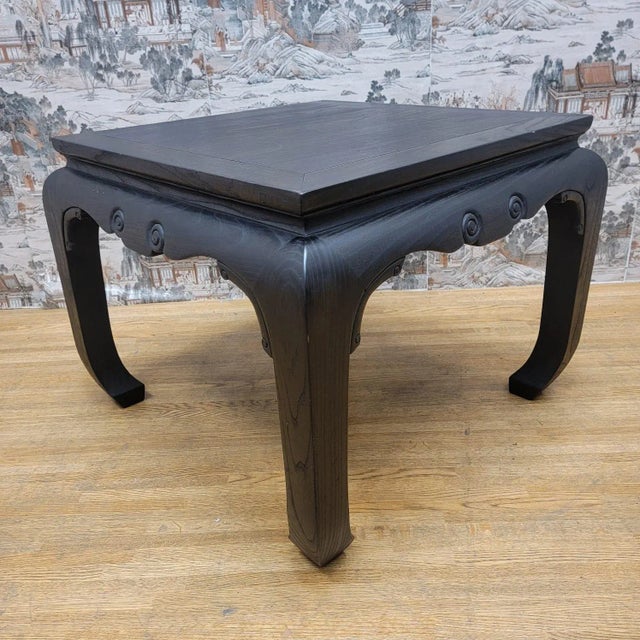 Black Antique Shanxi Province Black Lacquer Elm Side Table - Pair For Sale - Image 8 of 13