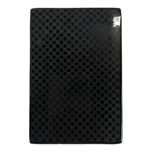 Contemporary Small Black Laquer Checkerboard Pattern Box