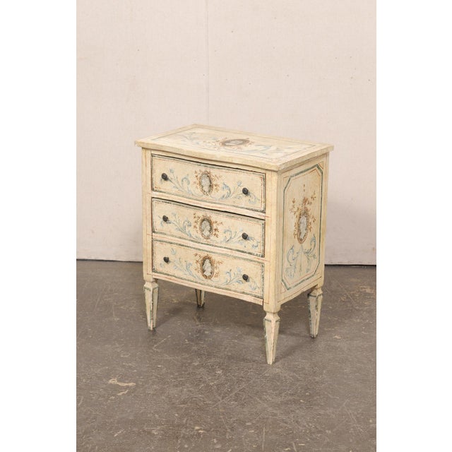 Mid 20th Century Italian Hand-Painted Serpentine Side Chest For Sale - Image 10 of 12