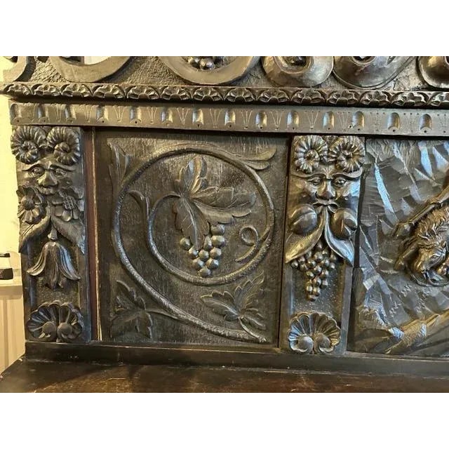 Wood 19th Century Hunt Sideboard Neo Renaissance For Sale - Image 7 of 7