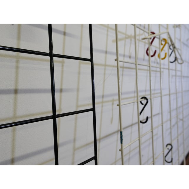 Black Mid-Century Metal Wall-Mounted Coat Racks by Karl Fichtel for Drahtwerke Erlau, 1960s, Set of 4 For Sale - Image 8 of 18