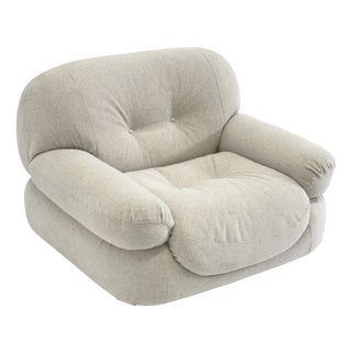Sapporo Chair in Crème Beige by Mario Marenco for Mobil Girgi, 1970s For Sale