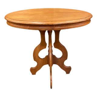 Whimsy Leg End Table in Oak For Sale