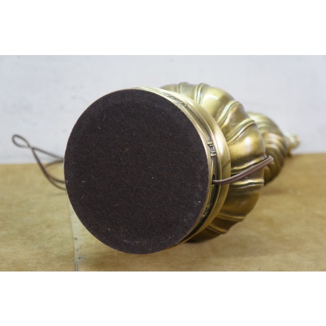 Vintage Brass Hollywood Regency Baluster Oil Lantern Table Lamp For Sale - Image 12 of 14