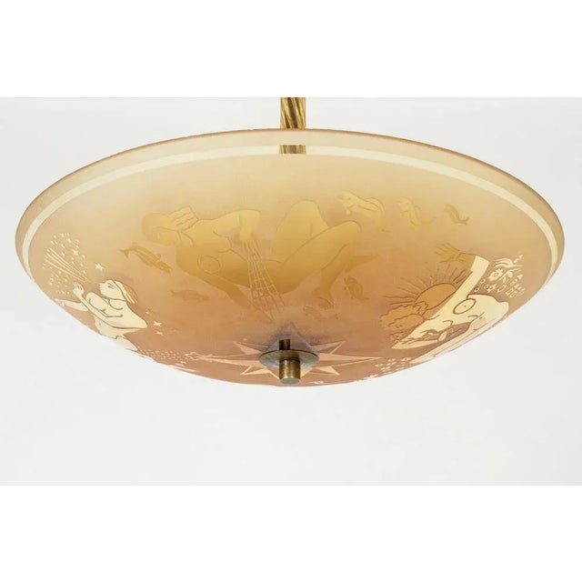 Orrefors Swedish Grace Chandelier from Orrefors, 1920s For Sale - Image 4 of 10