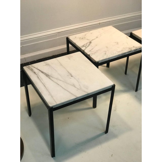 Nesting Tables Set of Three Marble Tops Iron Base Chairish