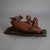 Antique Chinese Carved Wood Sculpture of Water Buffalo with Figures C1920 Measures - 5.5"H x 11.75"W x 5"D
