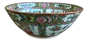 Chinese Export Rose Medallion Large Bowl 19th C