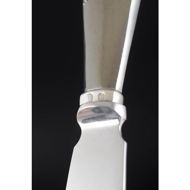Cake Knife in Silver and Stainless Steel with Viking Pattern by Georg Jensen, 1924 For Sale - Image 4 of 7