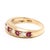 0.69 CTW Ruby & Diamond Band Ring, 18k Yellow Gold, Ring Size 5.5, Stackable For Sale - Image 4 of 6