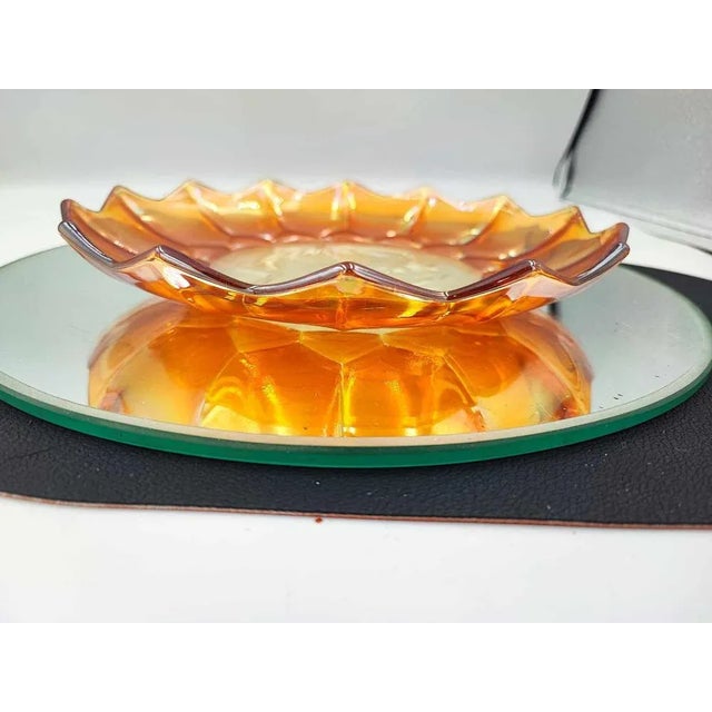 Vintage Iridescent Glass Plate, 1940s For Sale - Image 6 of 7