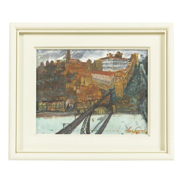 Levi Guerra, Port View, 1920s, Oil on Canvas For Sale