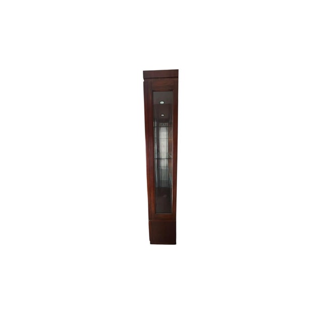 1990s Thomasville Mahogany Bogart Serpentine Curio Cabinet Hutch Shelf Breakfront For Sale - Image 12 of 18