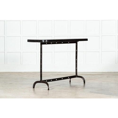 English Wrought Iron Pine Console Table, 1900s For Sale - Image 15 of 18