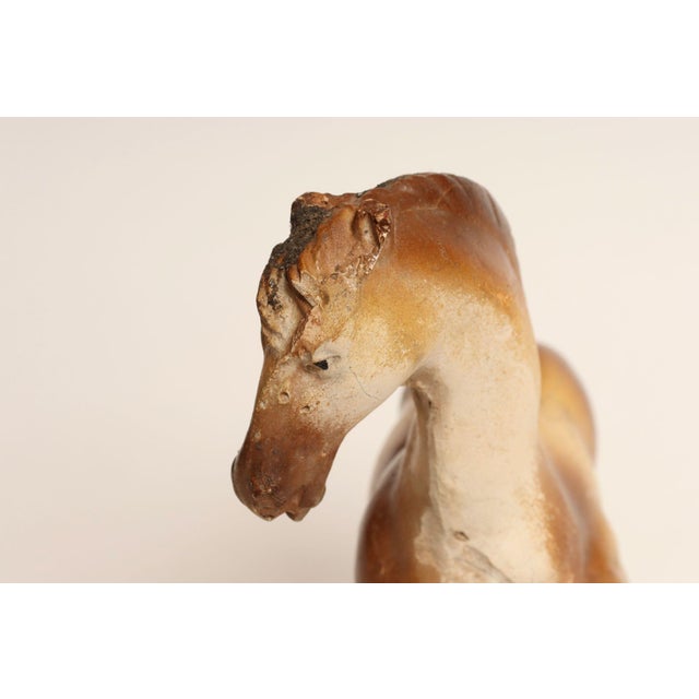Vintage Painted Chalkware Horse Sculpture / Figurine For Sale - Image 9 of 18