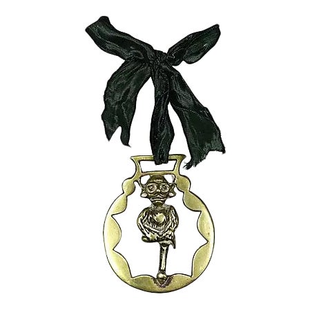 Antique Lincoln Imp Horse Brass Ornament For Sale