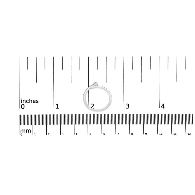 Metal .925 Sterling Silver 1/5 Cttw Diamond Double Arrowhead Open Ring (I-J Color, I2-I3 Clarity) - Ring Size 5 For Sale - Image 7 of 7