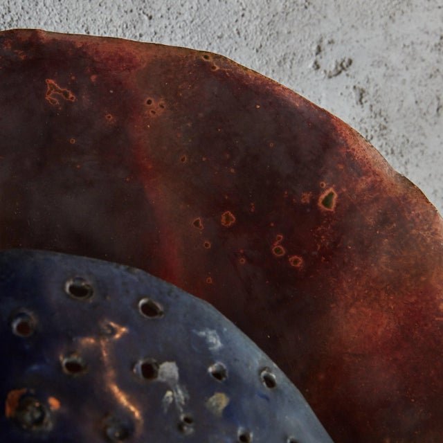 1950s Artisan Made Purple Patinated Metal Sconce, France 1950s For Sale - Image 5 of 10