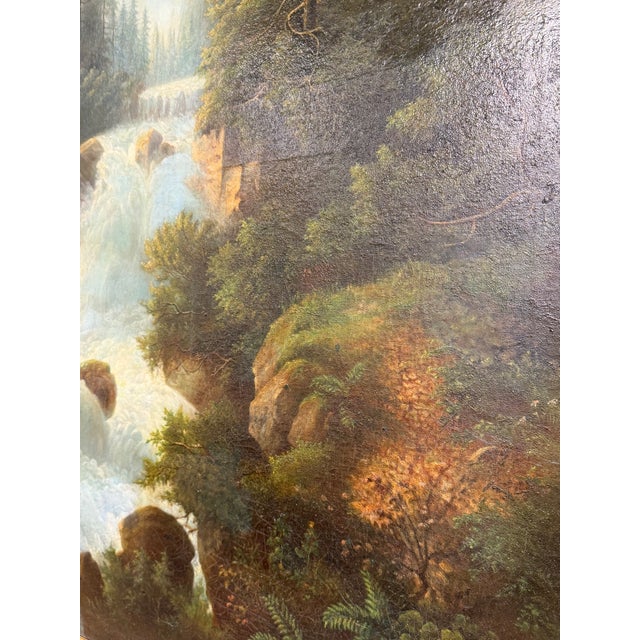 Large 19th Century Oil on Canvas For Sale - Image 10 of 11