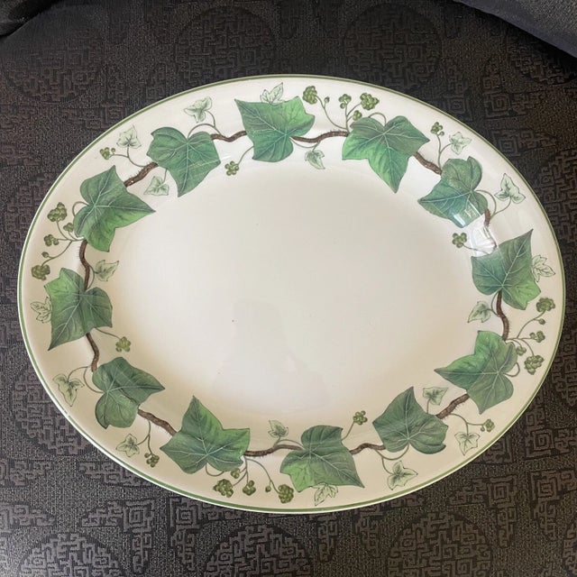 Wedgwood 1920s Napoleon Ivy Oval Platters- Set of 4 For Sale - Image 4 of 7