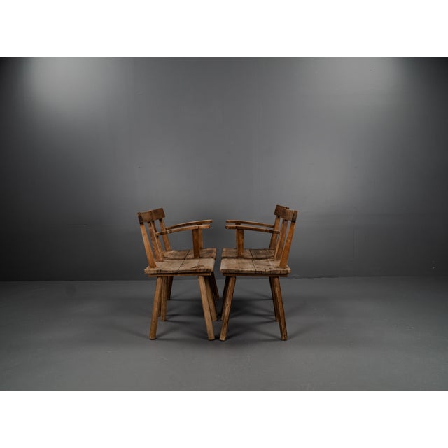Brutalist 3KP Side Chairs in Oak, 1950s, Set of 4 For Sale - Image 6 of 18