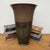 Large Brown Ceramic Vase with Charcoal and Amber Drip Glaze For Sale - Image 4 of 7