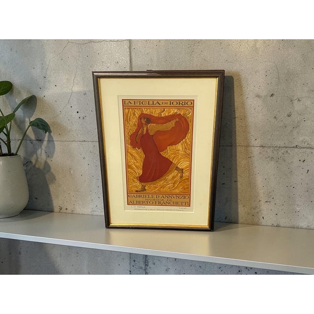 Adolfo De Carolis, Iorio's Daughter, Original Lithograph, 1914, Framed For Sale - Image 12 of 13
