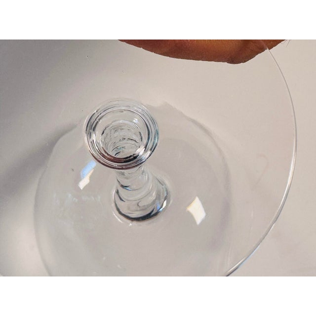 Vintage 1960s Twist Stem Glass Coupes by Seneca, Set of 6 For Sale In Boston - Image 6 of 6