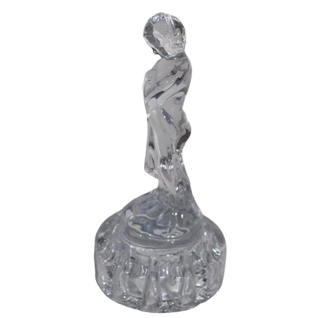 Art glass “Draped Lady” frog by Cambridge Glass. The piece has 10 holes, at the base to accommodate your display of...