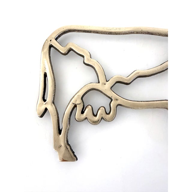 Vintage Brass Cow Trivet For Sale In Houston - Image 6 of 13