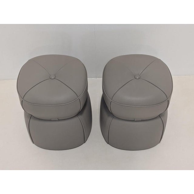 Lepli Ottomans from Poltrona Frau, Set of 2 For Sale - Image 4 of 13