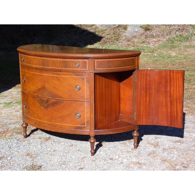 Vintage Grand Rapids Mahogany Demilune Server Chest ...