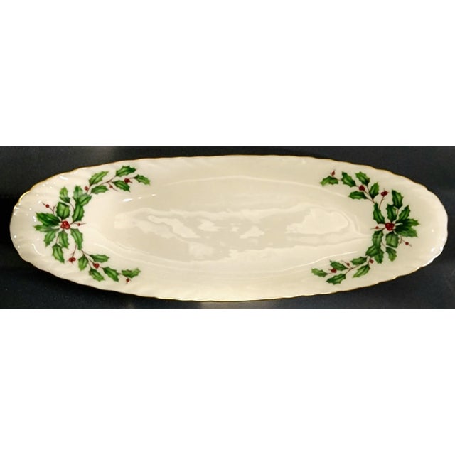 Cream Lenox Fine China 24k Gold Hand-Painted Condiment Dish For Sale - Image 8 of 8