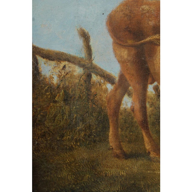 Antique European School Oil Painting, Cattle Grazing For Sale - Image 14 of 18