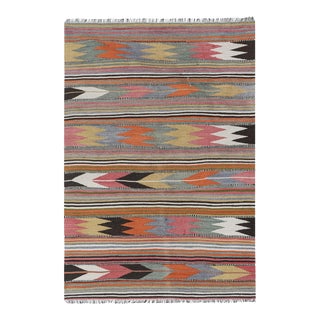Striped Turkish Kilim Rug For Sale