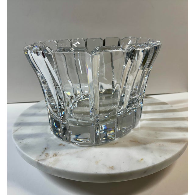 Late 20th Century Gunnar Cyrén for Orrefors “Stenhammar” Large Cut Crystal Oval Bowl, Sweden For Sale - Image 5 of 10
