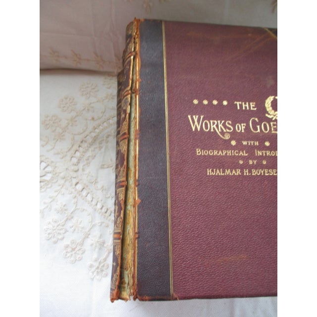 Animal Skin The Works of Goethe 1st Edition 1885 Plublisher George Barrie Illustrated by Best German Artists 4 Volume For Sale - Image 7 of 12