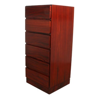 Mid Century Rosewood Lingerie Drawer Chest Dresser Arne Wahl Iversen for Vinde For Sale