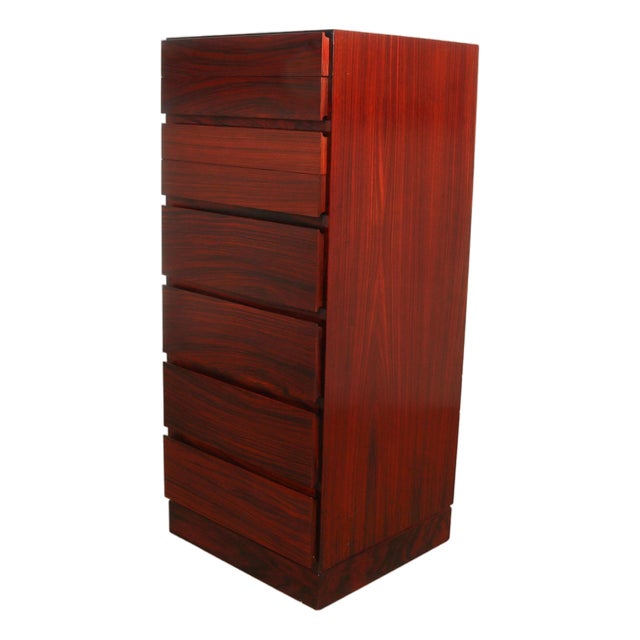 Mid Century Rosewood Lingerie Drawer Chest Dresser Arne Wahl Iversen for Vinde For Sale