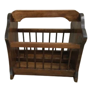 Vintage Rustic Wooden Magazine Rack/Holder
