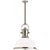 Country Industrial Large Pendant in Polished Nickel with White Glass Shade Designer: Chapman & Myers Min. Custom Height:...