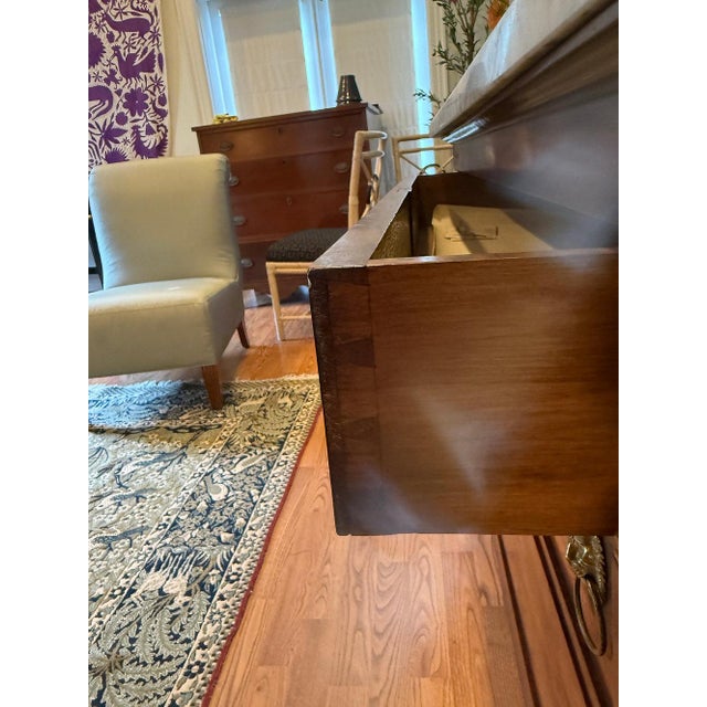 Late 19th Century Fine French Empire Flame Mahogany Commode with Bronze Carytids For Sale In Nashville - Image 6 of 7