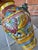 Rustic European Vintage Italian Majolica Sgraffito Glazed Terracotta Urn or Vase For Sale - Image 3 of 11